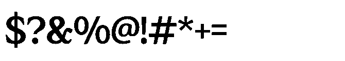 Res Minevia Semi Bold Font OTHER CHARS