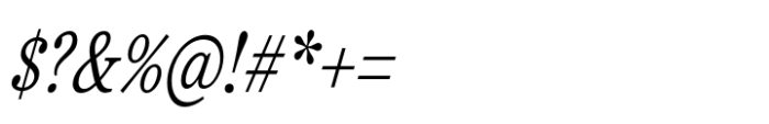Reserve Condensed Light Italic Font OTHER CHARS