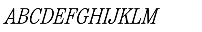 Reserve Condensed Light Italic Font UPPERCASE