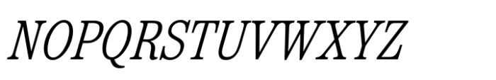 Reserve Condensed Light Italic Font UPPERCASE