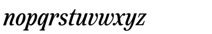 Reserve Condensed Medium Italic Font LOWERCASE