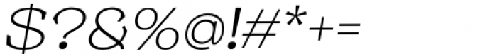 Resgak Thin Italic Font OTHER CHARS