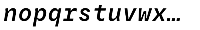 Resist Mono Medium Italic Font LOWERCASE