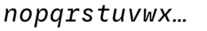 Resist Mono Variable Italic Font LOWERCASE
