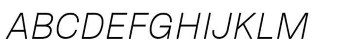Resonate Thin Italic Font UPPERCASE