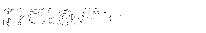 Restone Block Outline Font OTHER CHARS