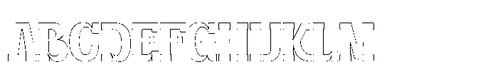 Restone Block Outline Font UPPERCASE