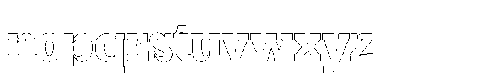 Restone Block Outline Font LOWERCASE
