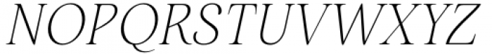 Restora Neue ExtraLight Italic Font UPPERCASE