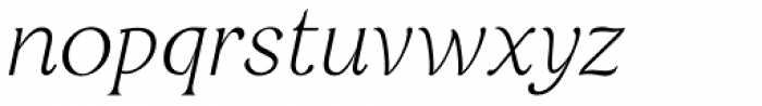 Restora Thin Italic Font LOWERCASE