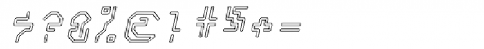 Retcon Square Outline Oblique Font OTHER CHARS