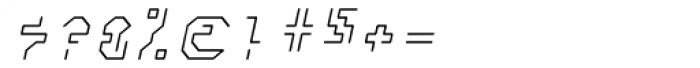 Retcon Square Twenty Five Oblique Font OTHER CHARS