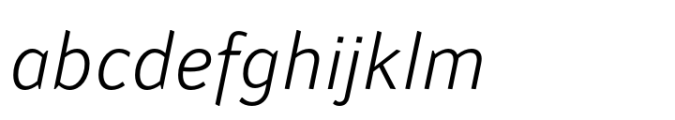 Rethink Extra Light Italic Font LOWERCASE