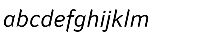 Rethink Light Italic Font LOWERCASE