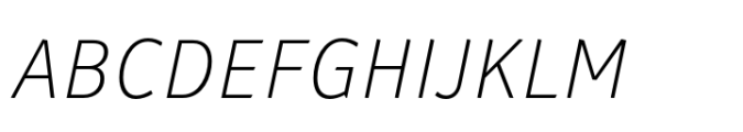 Rethink Thin Italic Font UPPERCASE