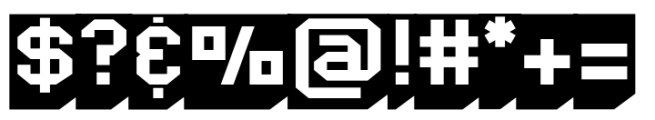 Retro 86 Regular Shadow Font OTHER CHARS