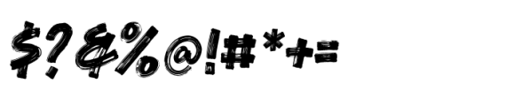 Retro Brush Alternate Font OTHER CHARS