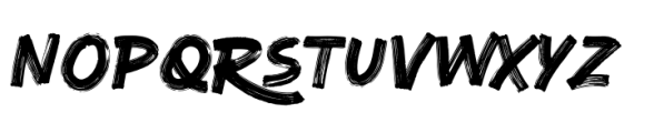 Retro Brush Alternate Font LOWERCASE