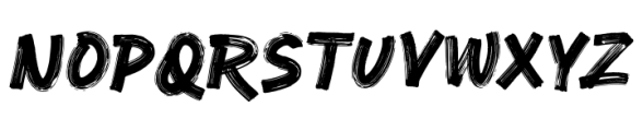 Retro Brush Regular Font UPPERCASE