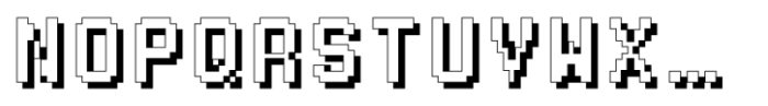 Retro Games Dropline Font UPPERCASE