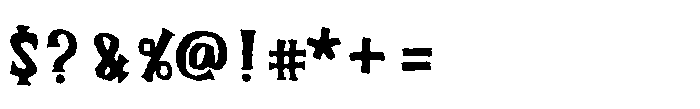 Retro Ghost Font OTHER CHARS