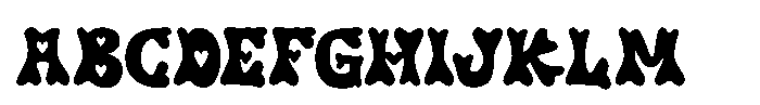 Retro Romance Font UPPERCASE