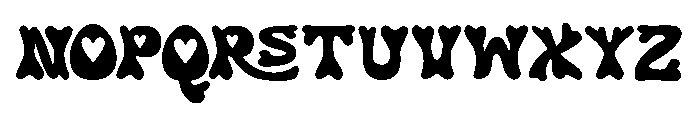 Retro Romance Font UPPERCASE