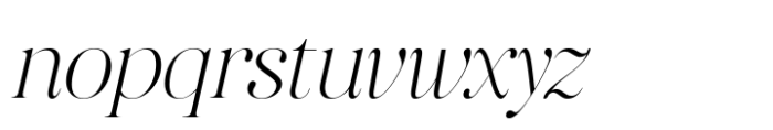 Retro Voice Thin Expanded Italic Font LOWERCASE