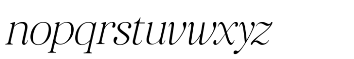 Retro Voice Thin Expanded One Italic Font LOWERCASE