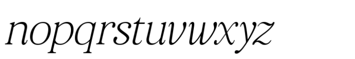 Retro Voice Thin Expanded Two Italic Font LOWERCASE