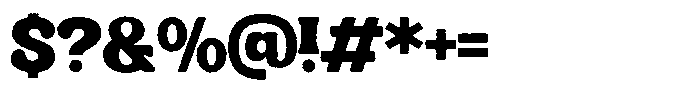 Retro Way Rough Font OTHER CHARS