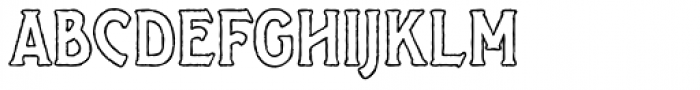 Retrorelic Serif Outline Rough Font UPPERCASE