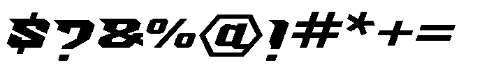 Rev Blade Expanded Font OTHER CHARS