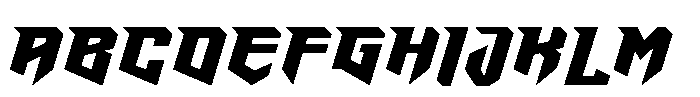 Rev Blade Regular Font UPPERCASE
