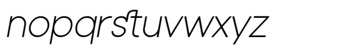Reva Pro Extra Light Italic Font LOWERCASE