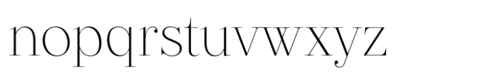 Revaux Extralight Font LOWERCASE