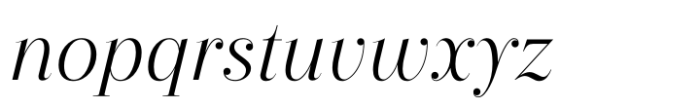 Revaux Italic Font LOWERCASE