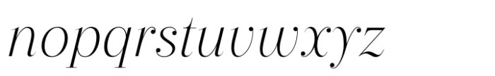 Revaux Light Italic Font LOWERCASE