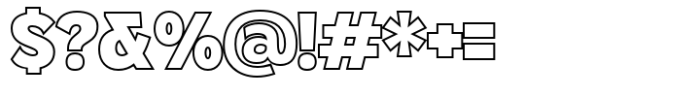 Revelique Outline Font OTHER CHARS