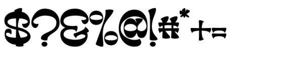 Reverse Vintage Font OTHER CHARS