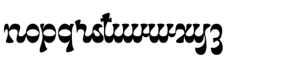 Reverse Vintage Font LOWERCASE