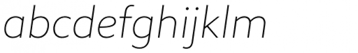 Revisal Thin Italic Font LOWERCASE