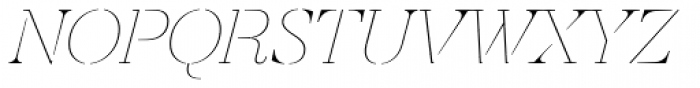 Revista Stencil Thin Italic Font UPPERCASE