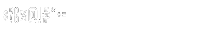 Revive 80 Tall Outline Font OTHER CHARS