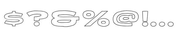 Revive 80 Wide Outline Font OTHER CHARS