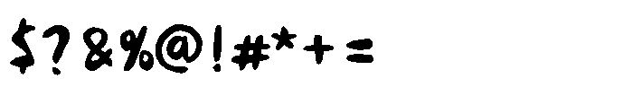 Revolt Brush Font OTHER CHARS