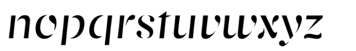 Revolute Light Slanted Font LOWERCASE