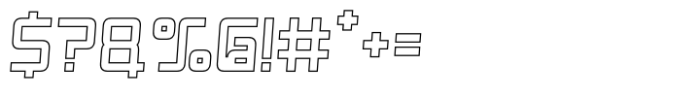 Rexera Italic Outline Font OTHER CHARS