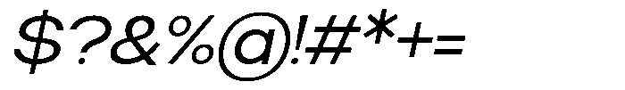 Reyda Italic Font OTHER CHARS