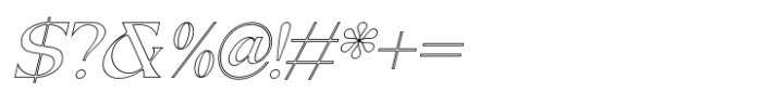 Reyka Outline Oblique Font OTHER CHARS